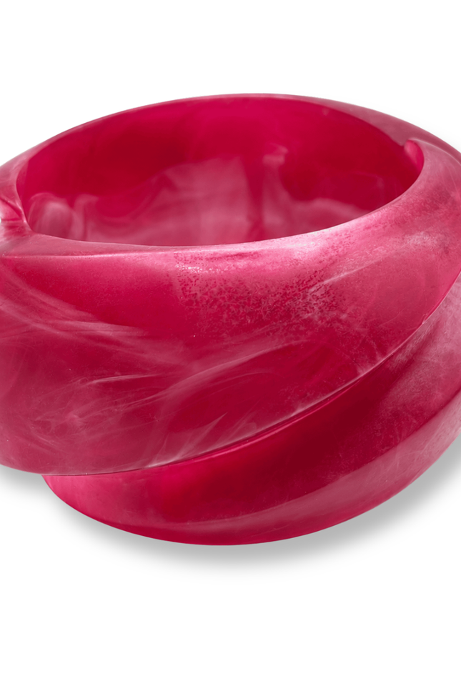 Michael Nash Jewelry | Brigite Matte Bordeaux Resin Carved Bangle