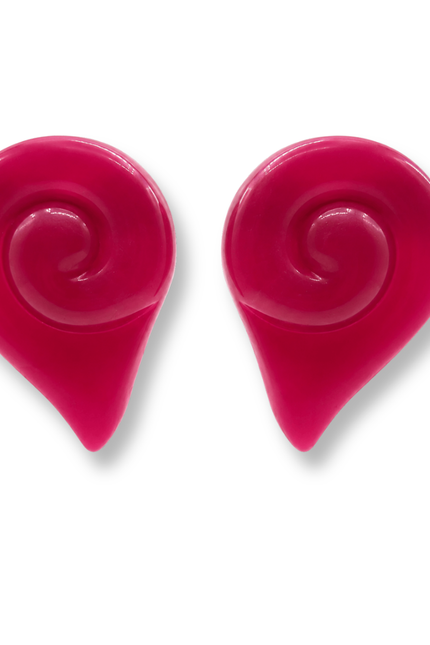 Michael Nash Jewelry | Brigite Matte Bordeaux Resin Clip Earrings