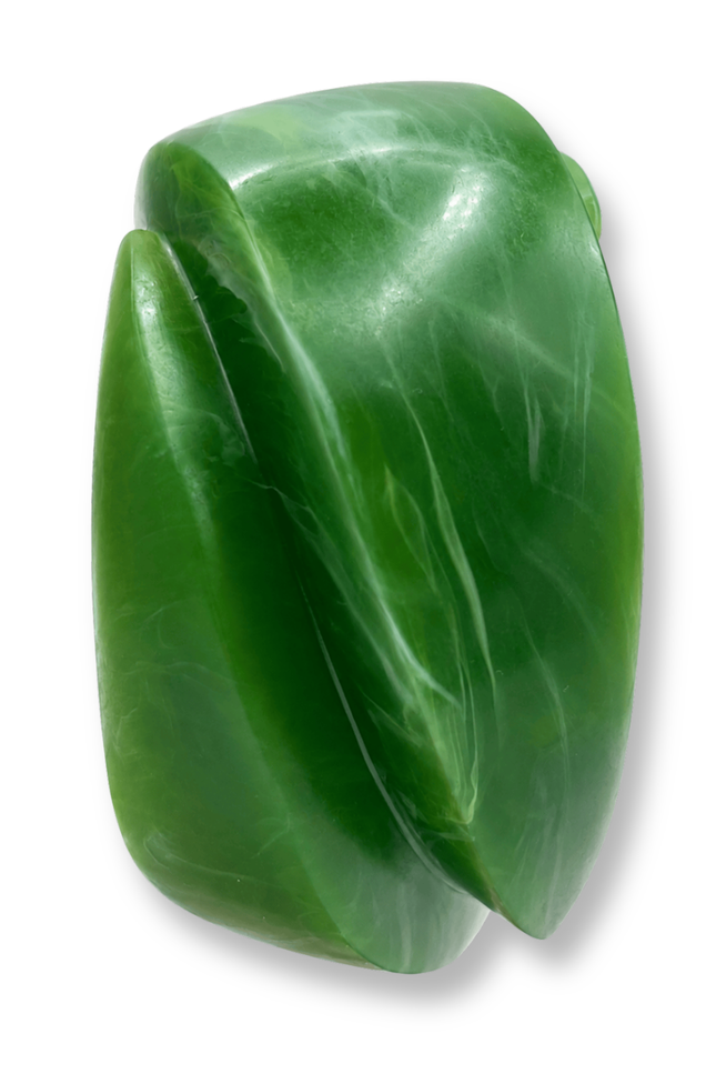 Michael Nash Jewelry | Brigite Matte Forest Green Resin Carved Bangle