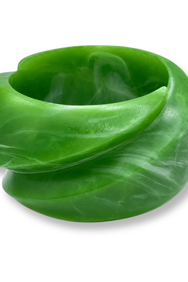 Michael Nash Jewelry | Brigite Matte Forest Green Resin Carved Bangle