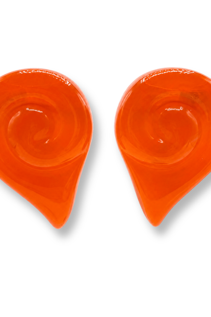 Michael Nash Jewelry | Brigite Polished Orange Resin Pierced Earrings