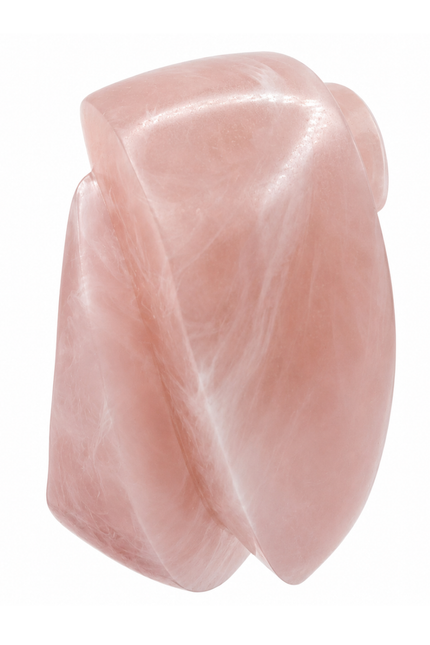 Michael Nash Jewelry | Brigite Matte Rose Quartz Resin Carved Bangle