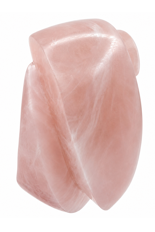 Biżuteria Michaela Nasha | Bransoletka z rzeźbionej żywicy kwarcu różowego Brigite Matte Rose Quartz