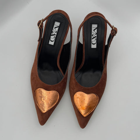 The Mad Shoes | YOKO Slingback Cognac Brown