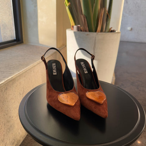 The Mad Shoes | YOKO Slingback Cognac Brown