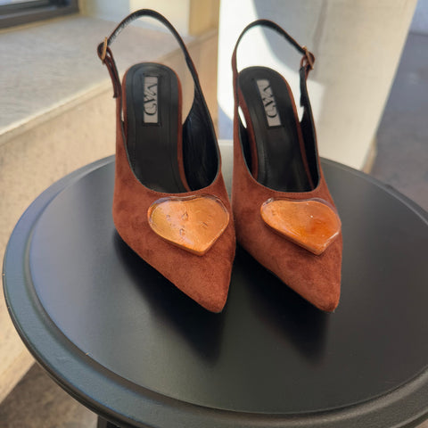 The Mad Shoes | YOKO Slingback Cognac Brown