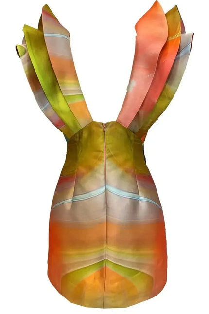 Butterfly Mini Dress - Smokeflow Yellow
