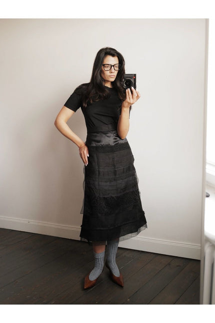 Hand Made Patchwork Apron SS26 In Black