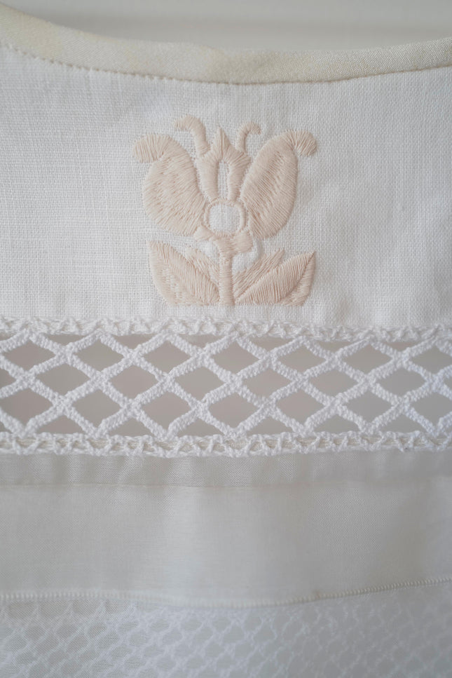 Anna Led | Hand Made Patchwork Collar SS26 In White