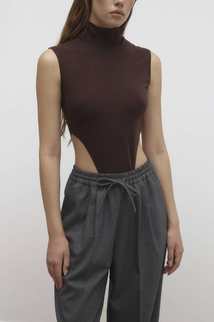 Kolosova | Milky Bodysuit With High Necklines