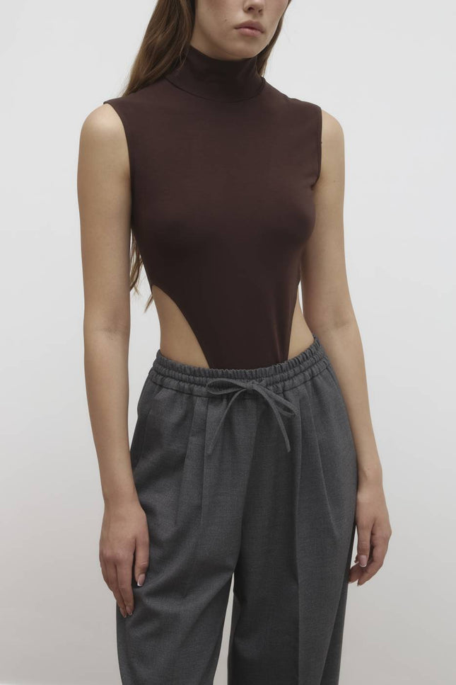 Kolosova | Milky Bodysuit With High Necklines