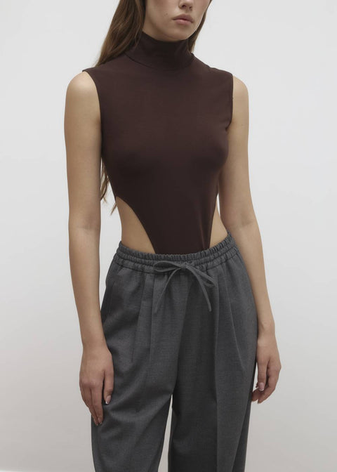 Kolosova | Milky Bodysuit With High Necklines