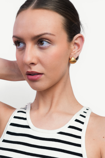 Miss Cecilia | Shell Ear Studs