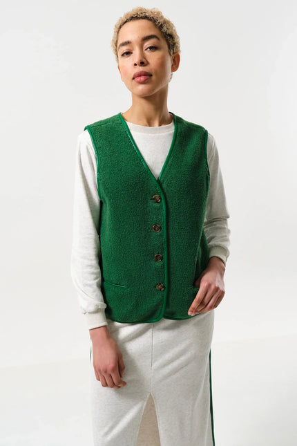 Chris Borg Waistcoat - Green - Front