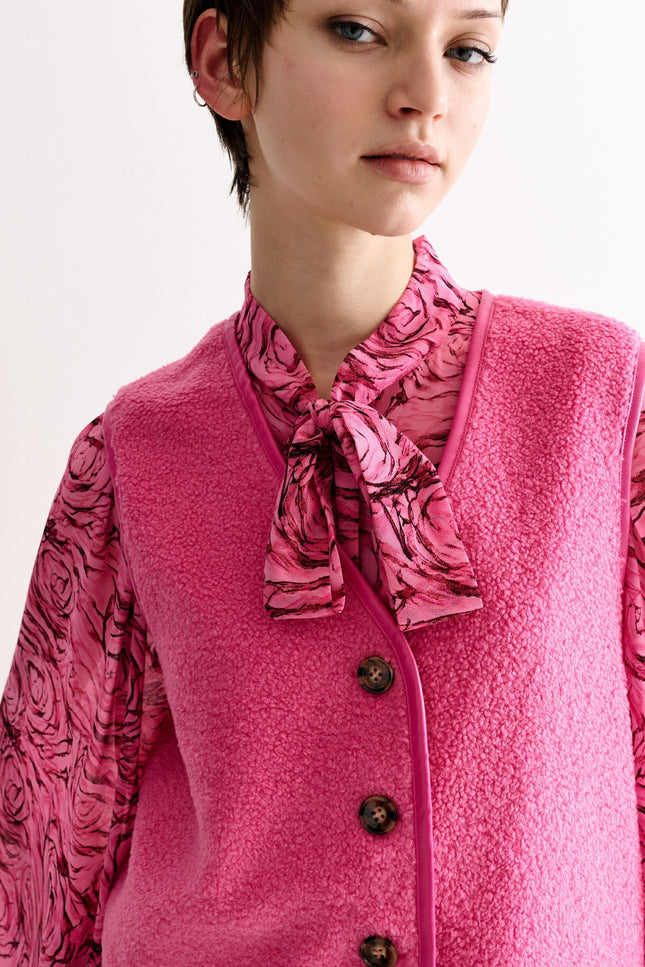 Chris Borg Waistcoat – Pink - Detail 1