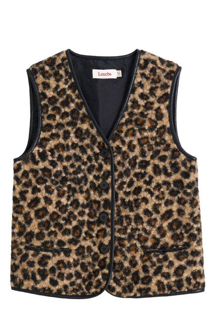 Chris Animal Gilet - Taupe - Styled