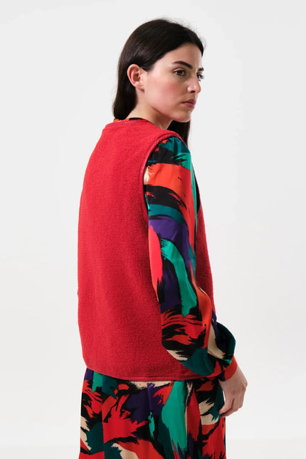 Chris Borg Waistcoat - Red - Back
