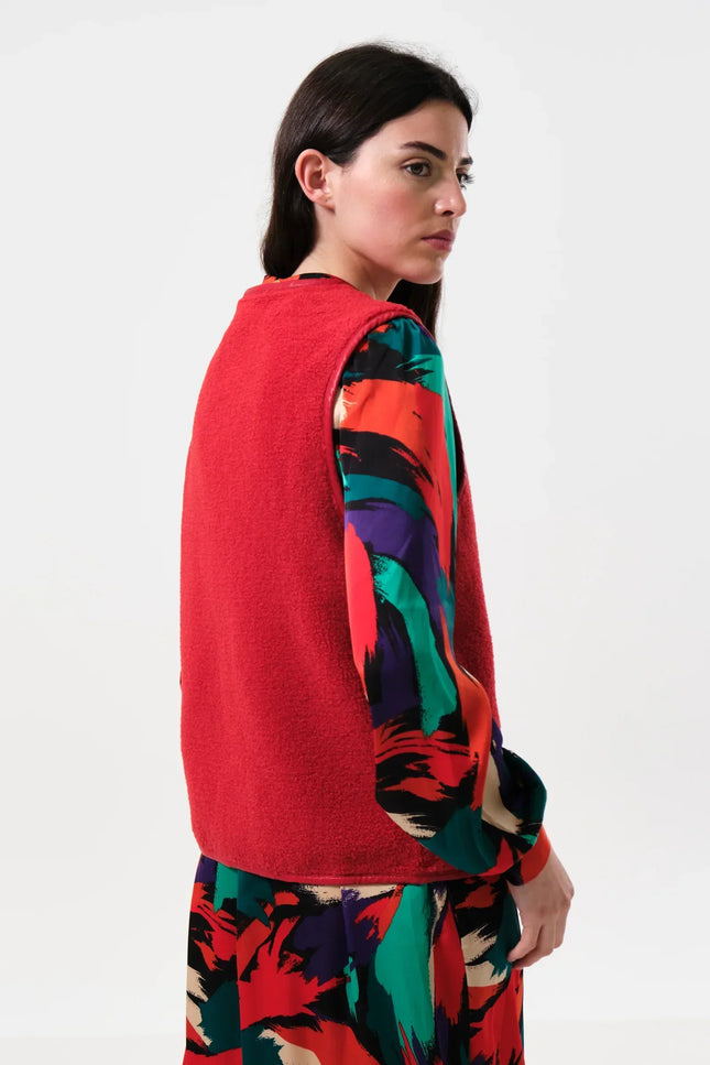 Chris Borg Waistcoat - Red - Back