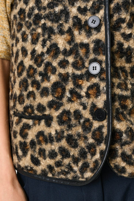 Chris Animal Gilet - Taupe - Detail 2