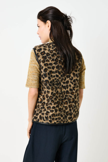 Chris Animal Gilet - Taupe - Back