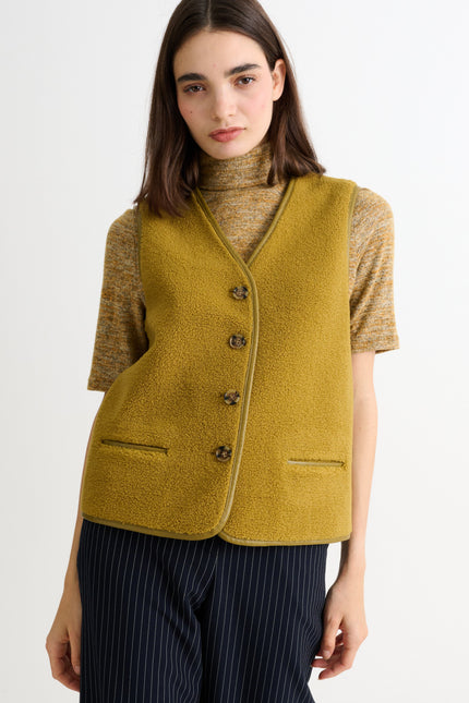 Chris Borg Waistcoat – Mustard - Detail 3