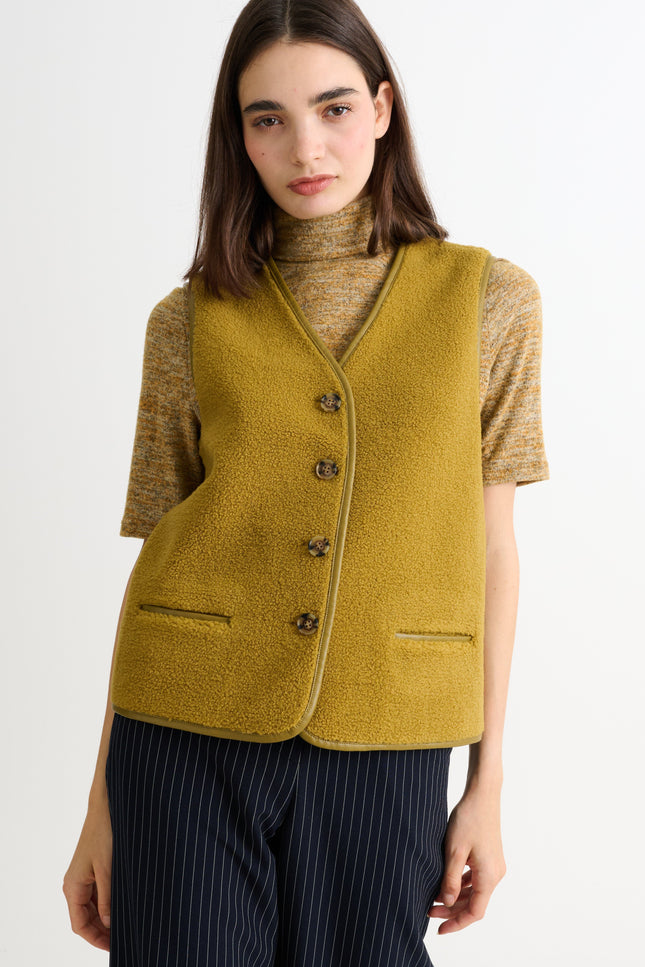 Chris Borg Waistcoat – Mustard - Detail 3
