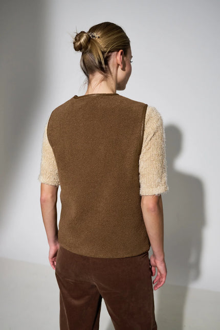 Chris Borg Waistcoat - Nutmeg - Back