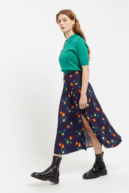 Louche Barney Clarice Floral Print Midi Skirt - Detail 1