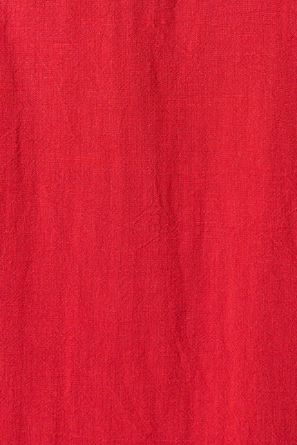 Cloe Linen Mix Extended Shoulder Waistcoat Red - Detail 4