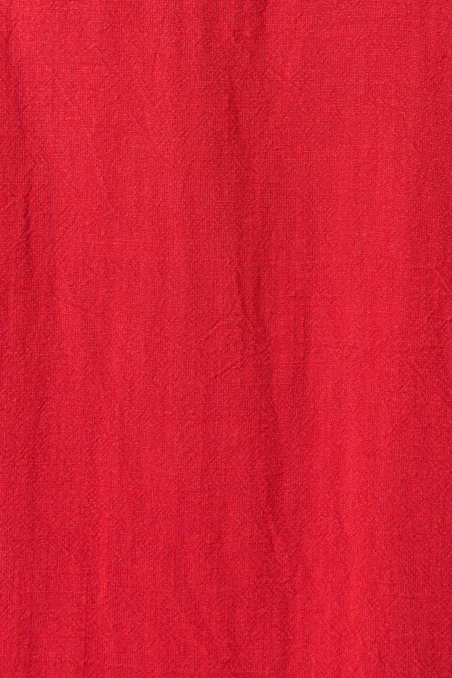 Cloe Linen Mix Extended Shoulder Waistcoat Red - Detail 4