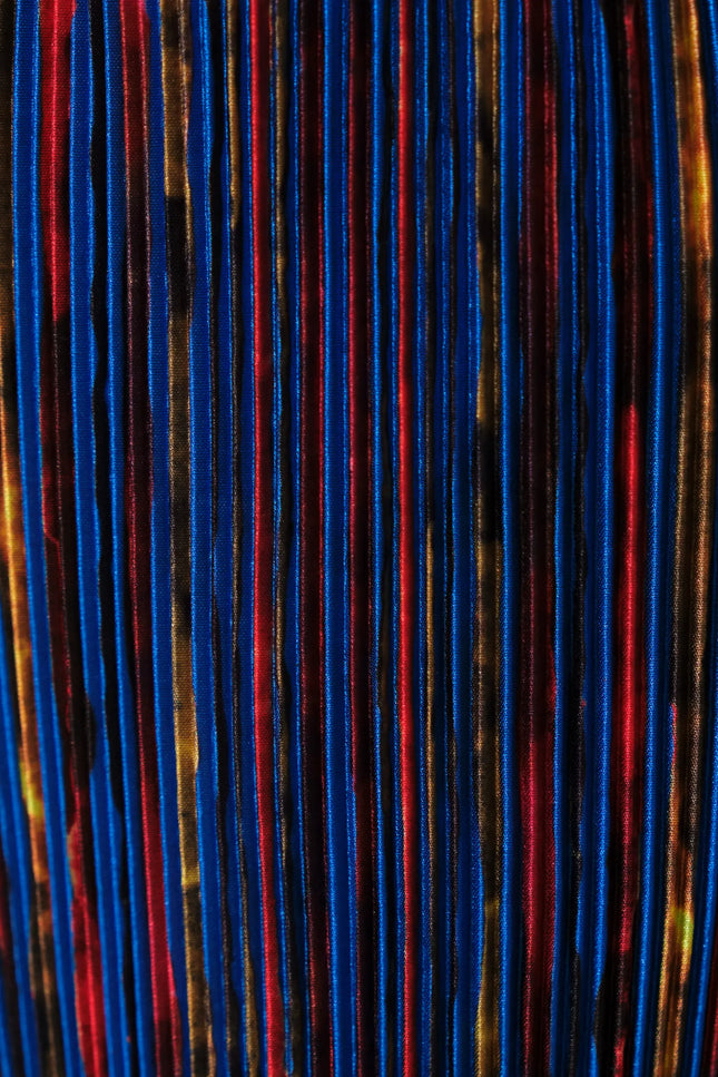 Maylis Abstract Print Pleat Midi Skirt - Detail 4