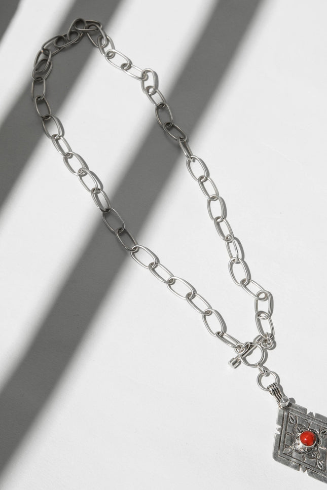 Yelli Jewels | Diamond Coral Pendant Necklace