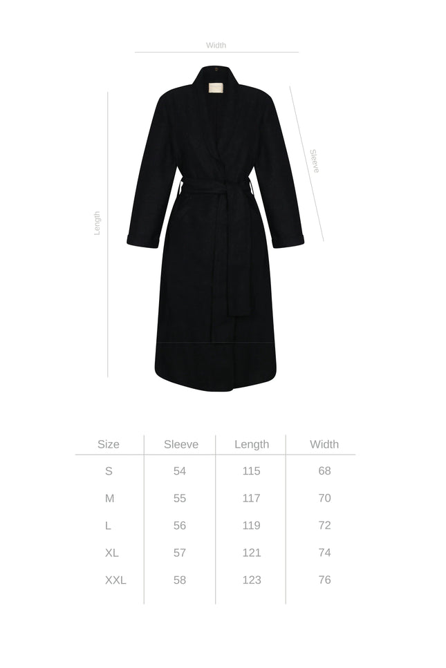 Tungsten Overcoat - Dim Grey NORGÄTE alpaca knitwear sustainably made in Peru