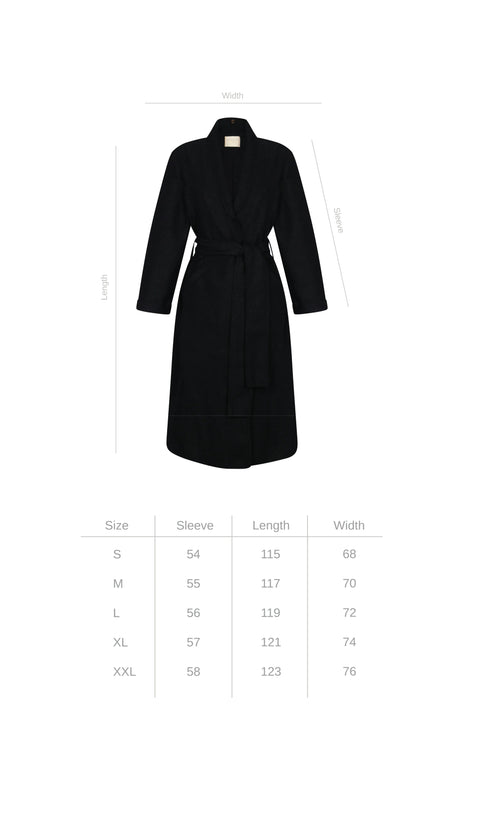 Tungsten Overcoat - Dim Grey NORGÄTE alpaca knitwear sustainably made in Peru