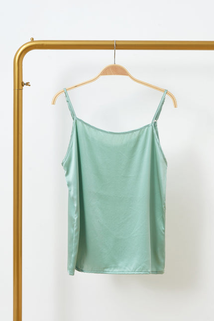 Soft Strokes Silk | Jade Soar Pyjamas Camisole with Adjustable Straps