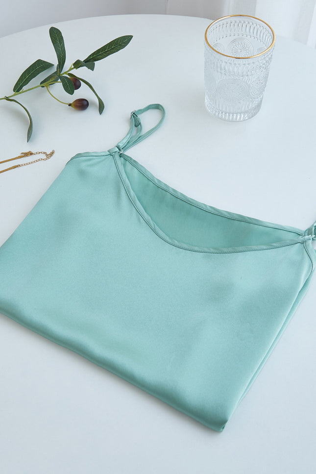 Soft Strokes Silk | Jade Soar Pyjamas Camisole with Adjustable Straps
