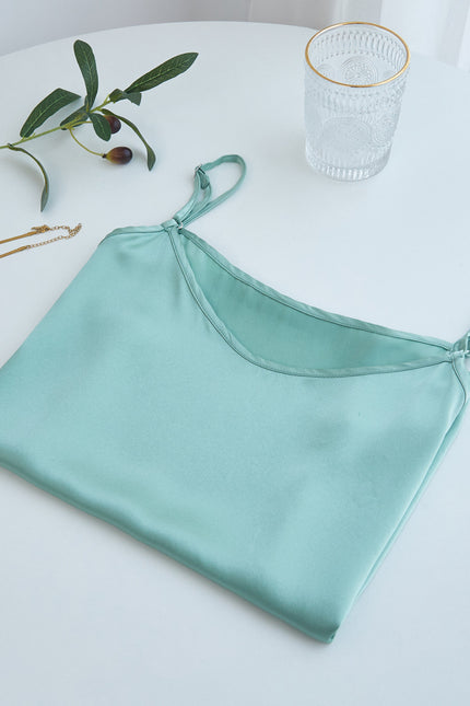 Soft Strokes Silk | Jade Soar Camisole and Shorts Pyjamas Set