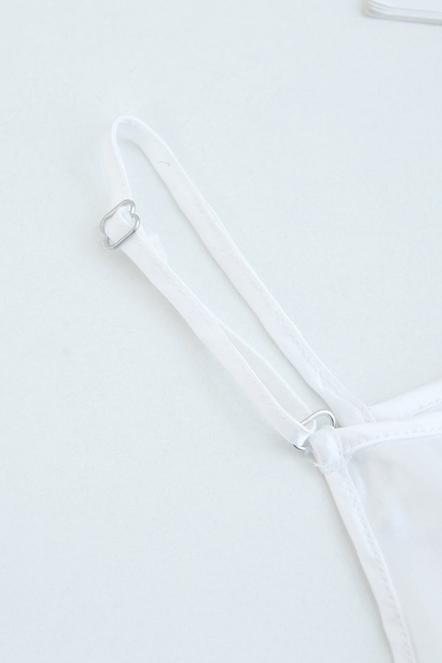 Soft Strokes Silk | Pearl White Soar Pyjamas Camisole with Adjustable Straps