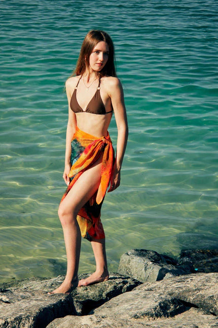Canvas & Chaos Abstract Print Sarong