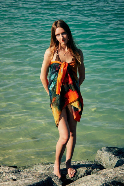 Canvas & Chaos Abstract Print Sarong