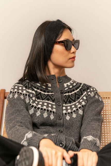 Bel Cashmere | Cardigan Kaia gris