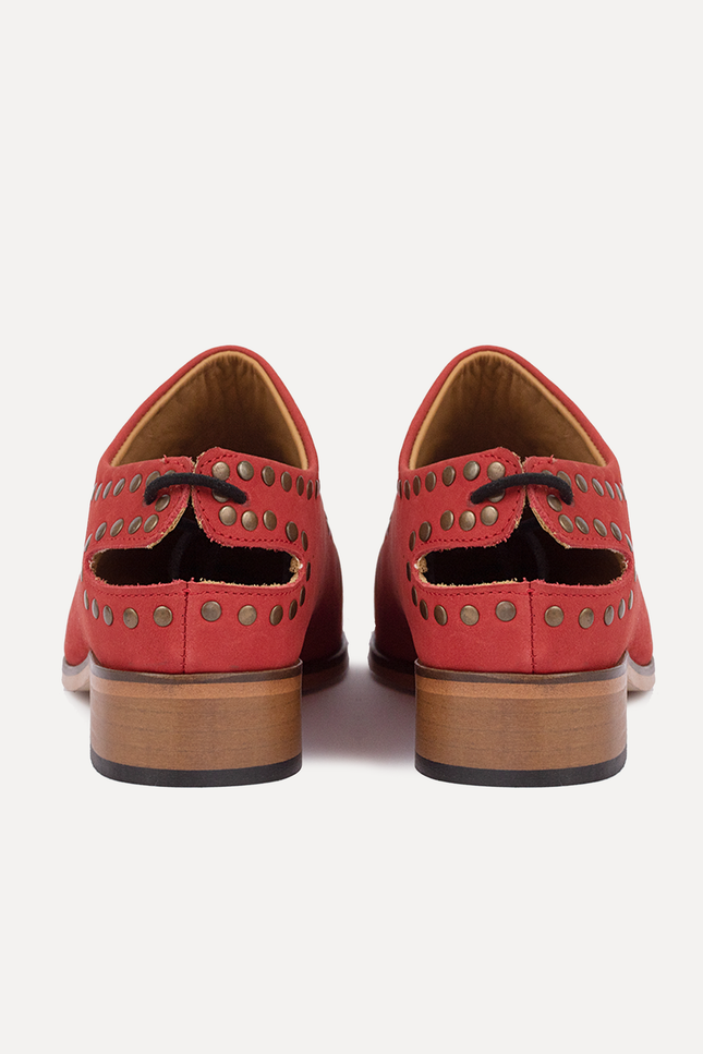Entrudo | Careto Flat shoes with lace red