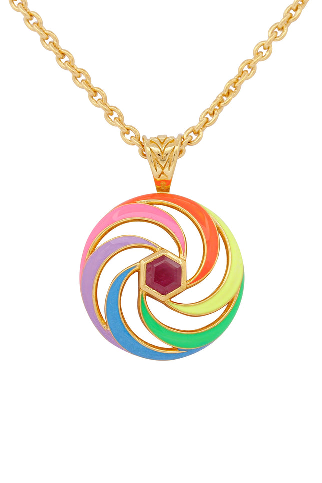 Après Youth I Catherine Spinning Enamel Necklace