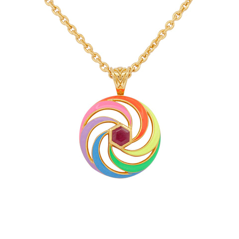 Après Youth I Catherine Spinning Enamel Necklace