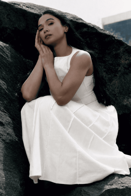 Aube White Linen Dress — product view 2