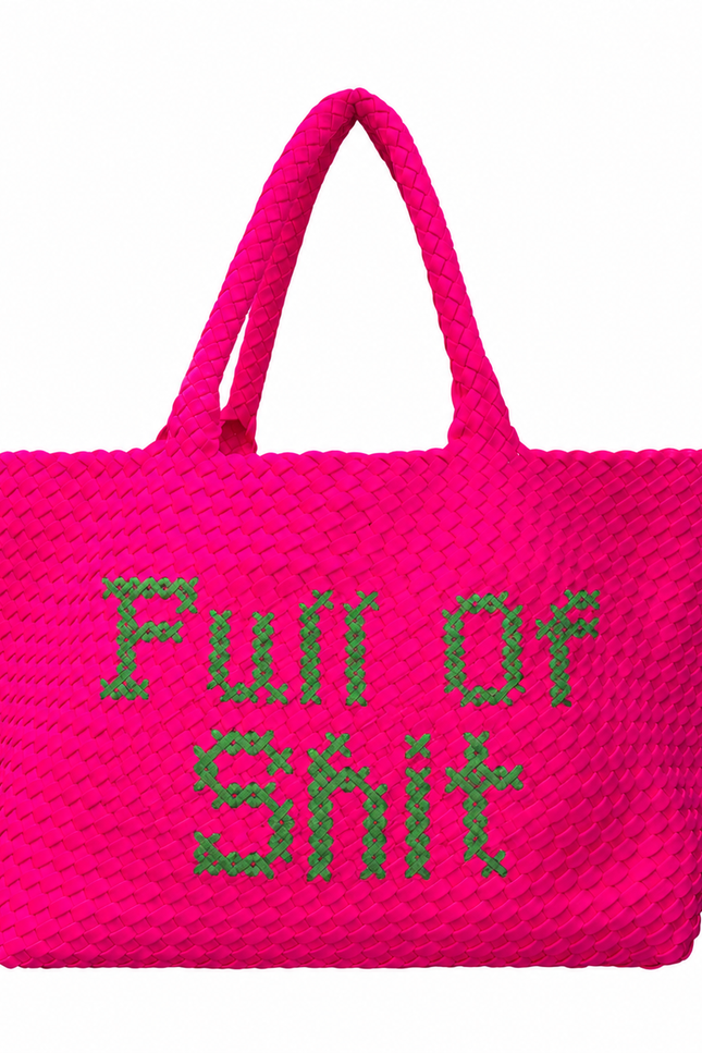 Lilly Loves | Pink and Green Full Of Shit Handbag