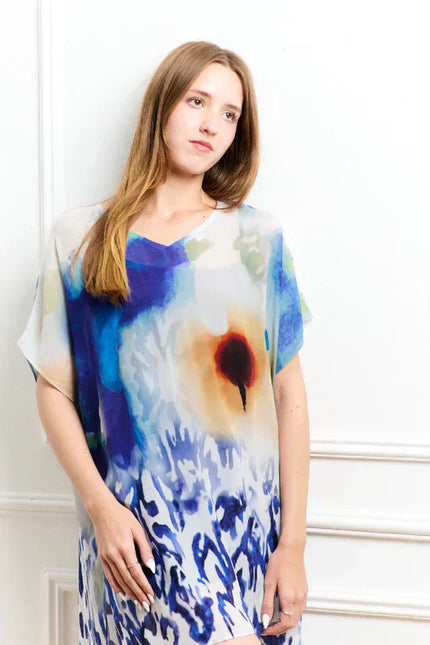 Ciel & Sand Long Kaftan With Side Slits