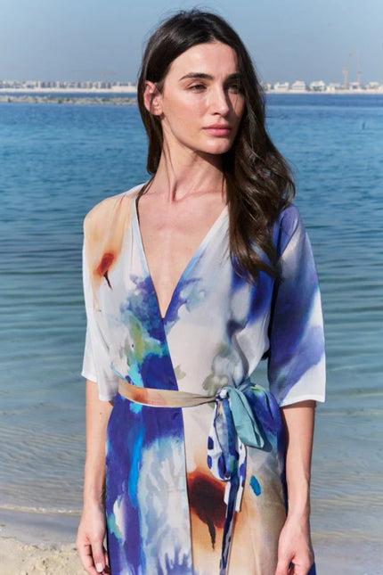Ciel & Sand Short Sleeves Long Kimono