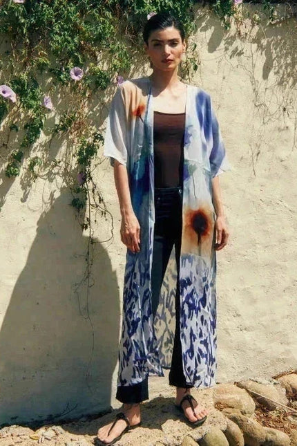 Ciel & Sand Short Sleeves Long Kimono