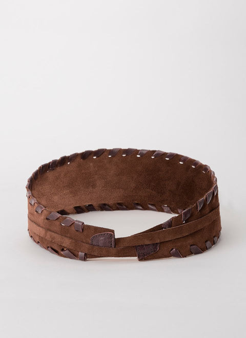 JUAN-JO I Pasek Boho Chic z Zamszu